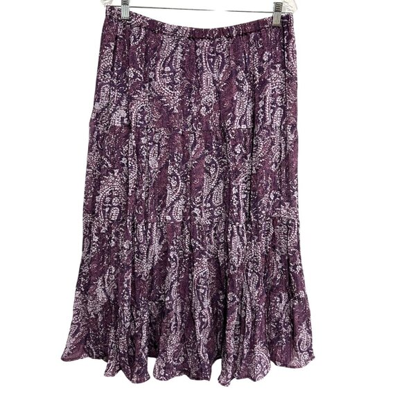White Stag NWT Womens Plus Size 16W Purple Paisley Skirt Whimsygoth Y2K - Picture 1 of 9